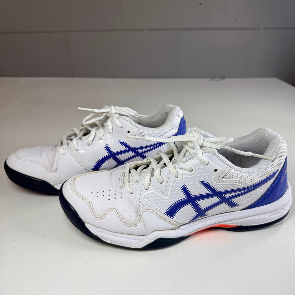 ASICS Gel-Dedicate 7 Women's Tennis Shoes Size 7.5 White Lapis Blue Court
